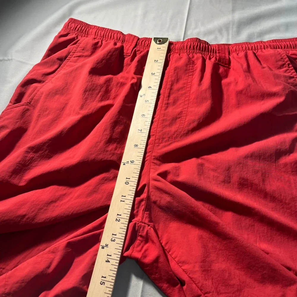 Columbia Shorts PFG Mens Medium 36‎ Red Nylon Fishing Outdoor Sportswear